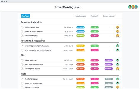 Inventory Management Template Asana