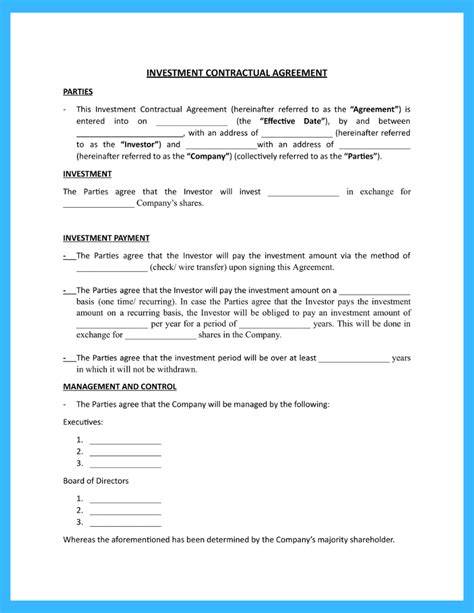 Investment Agreement Template