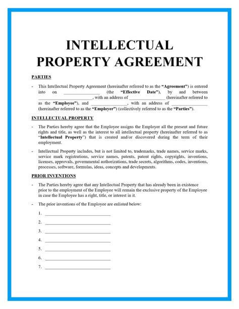 Ip Contract Template