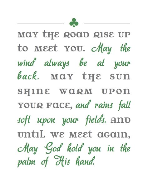 Irish Blessing Free Printable