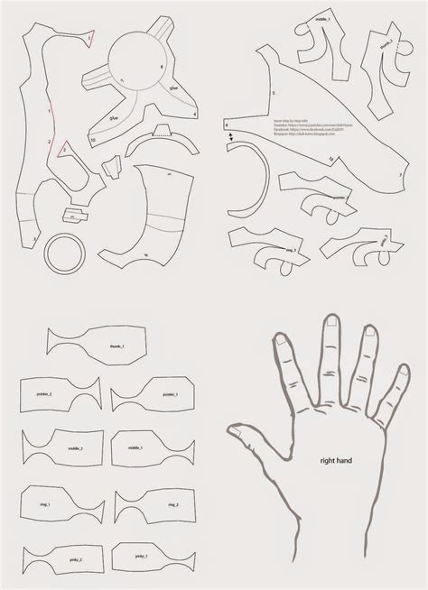 Iron Man Hand Template
