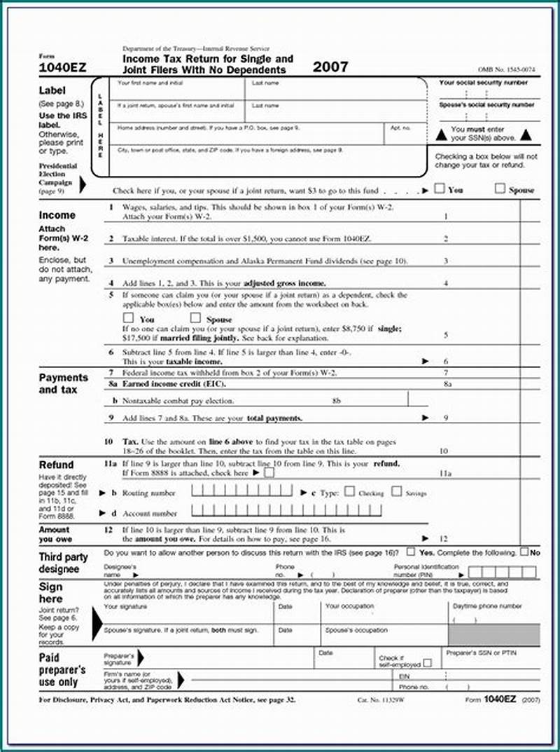 Irs Form Example