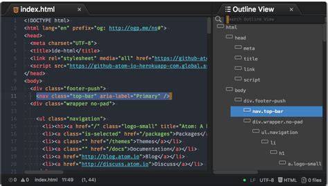 Is there a command for formatting HTML in the Atom editor