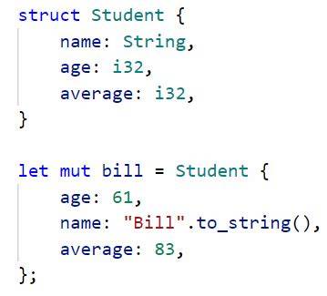 Is there a fastershorter way to initialize variables in a Rust struct