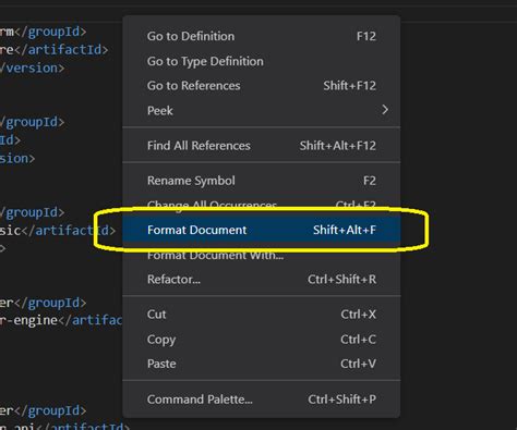 Is there a format code shortcut for Visual Studio