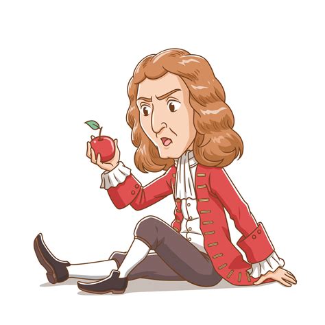Newton Apple Cartoon