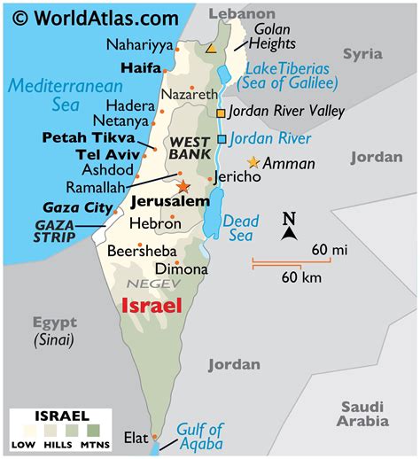 Israel Map Printable
