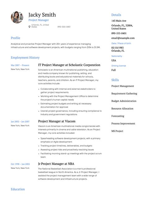 It Manager Resume Template