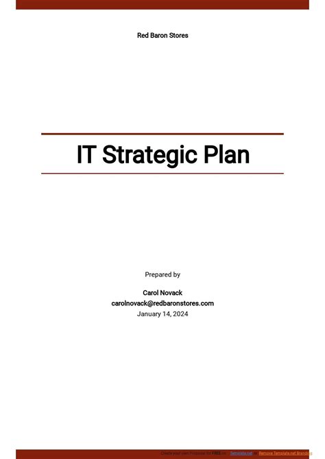 It Strategic Plan Template