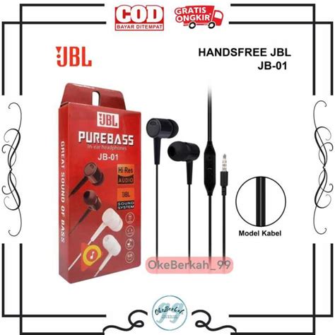 JBL Purebass JB 01 Hitam Putih Hf music Audio JB01 Earphone - Kelebihan dan Kekurangan