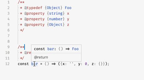 JSDoc Return object structure