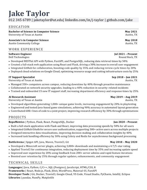 Jake Resume Template