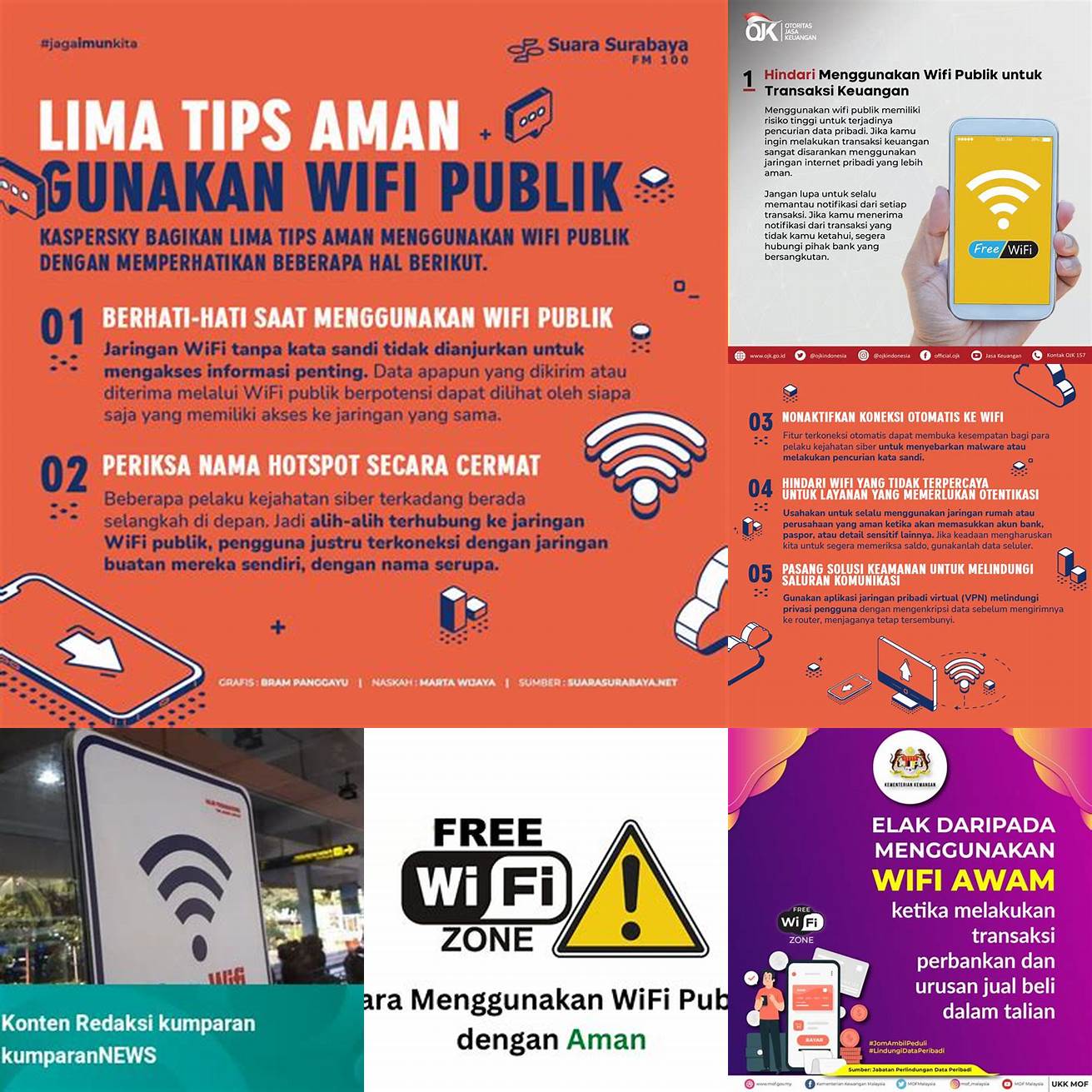 Jangan melakukan transaksi melalui jaringan Wi-Fi publik