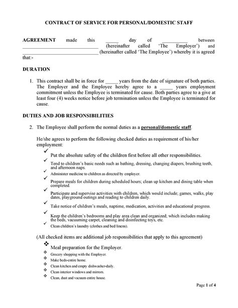 Job Contract Template