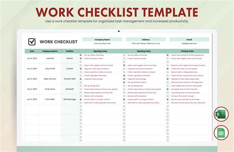 Job List Template