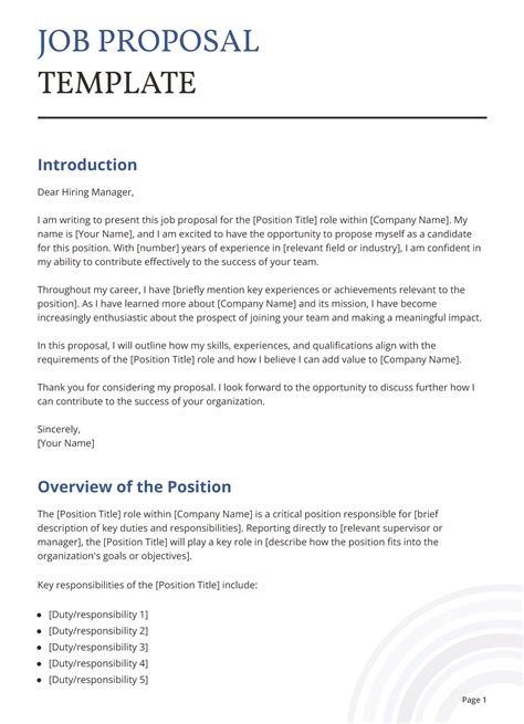 Job Position Template