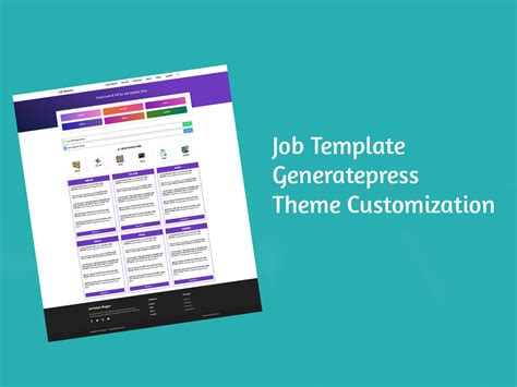 Job Template Services With Customization Options