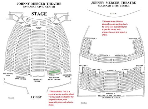 Johnny Mercer Theater Seating Chart