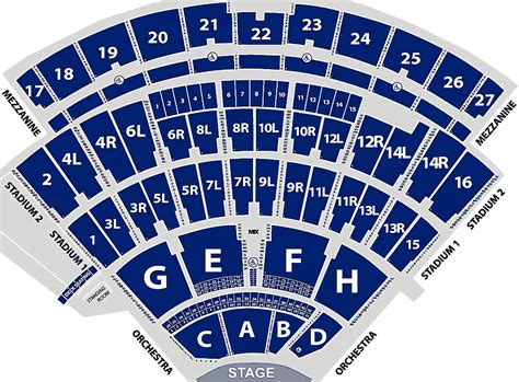Jones Beach Seating Chart With Seat Numbers