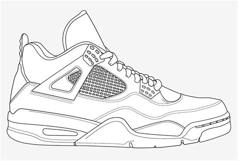 Jordan 4 Shoe Template