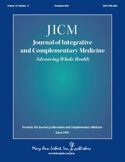 Journal Of Integratetive And Complementary Med Nml Catalog