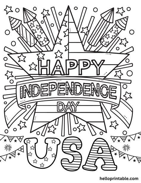 July 4 Printable Coloring Pages