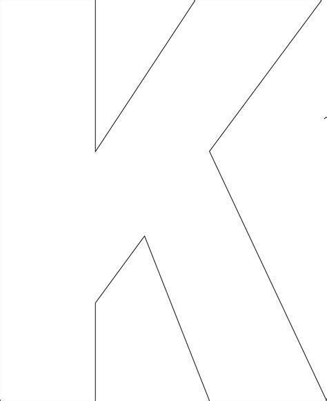 K Letter Template