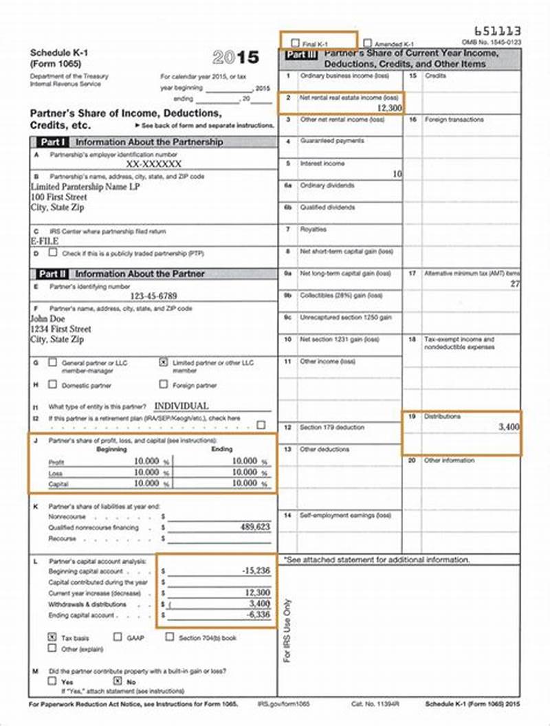 K1 Form Example