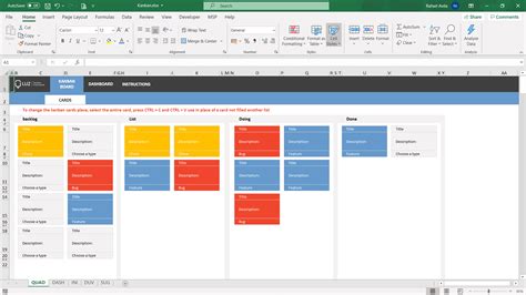 Kanban Excel Template