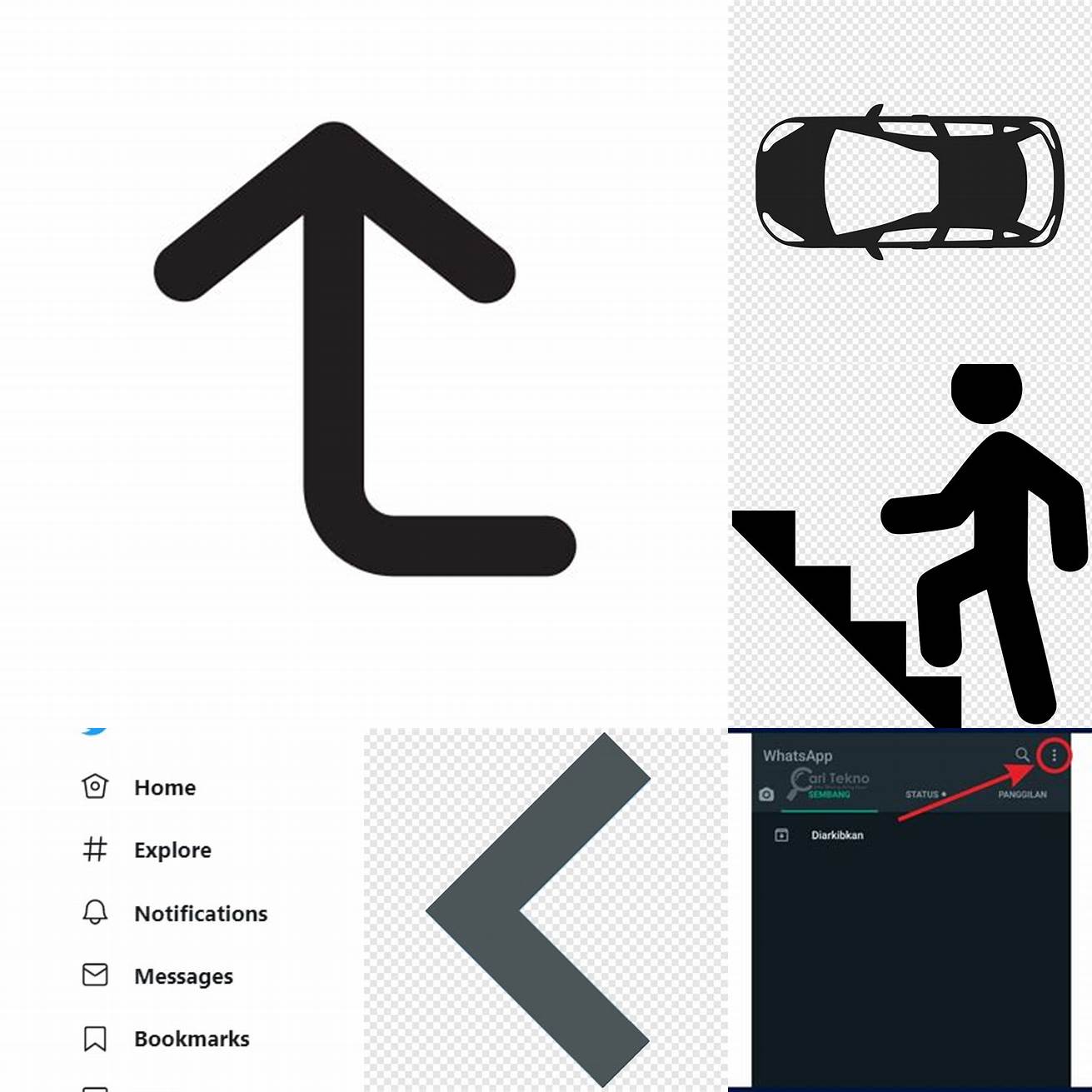 Kedua klik ikon profil di sudut kiri atas