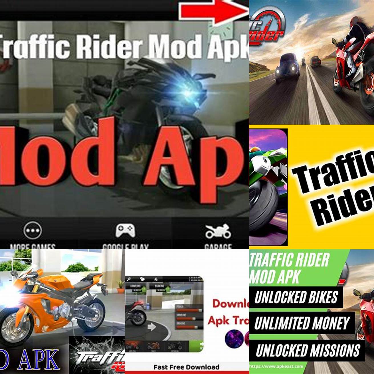 Kedua klik link download APK Traffic Rider Mod pada situs tersebut
