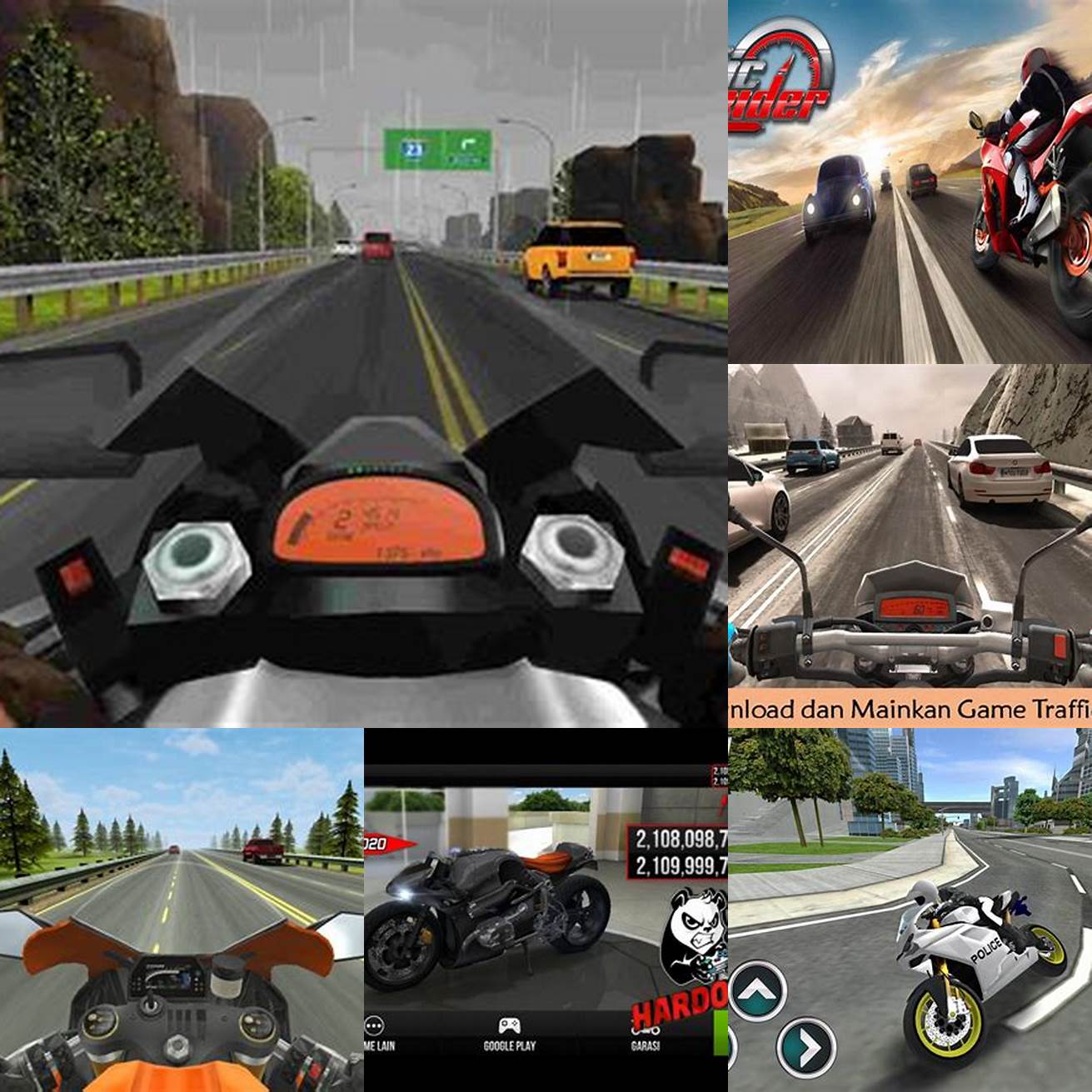 Keempat mainkan game Traffic Rider Mod dengan fitur-fitur yang lebih menarik