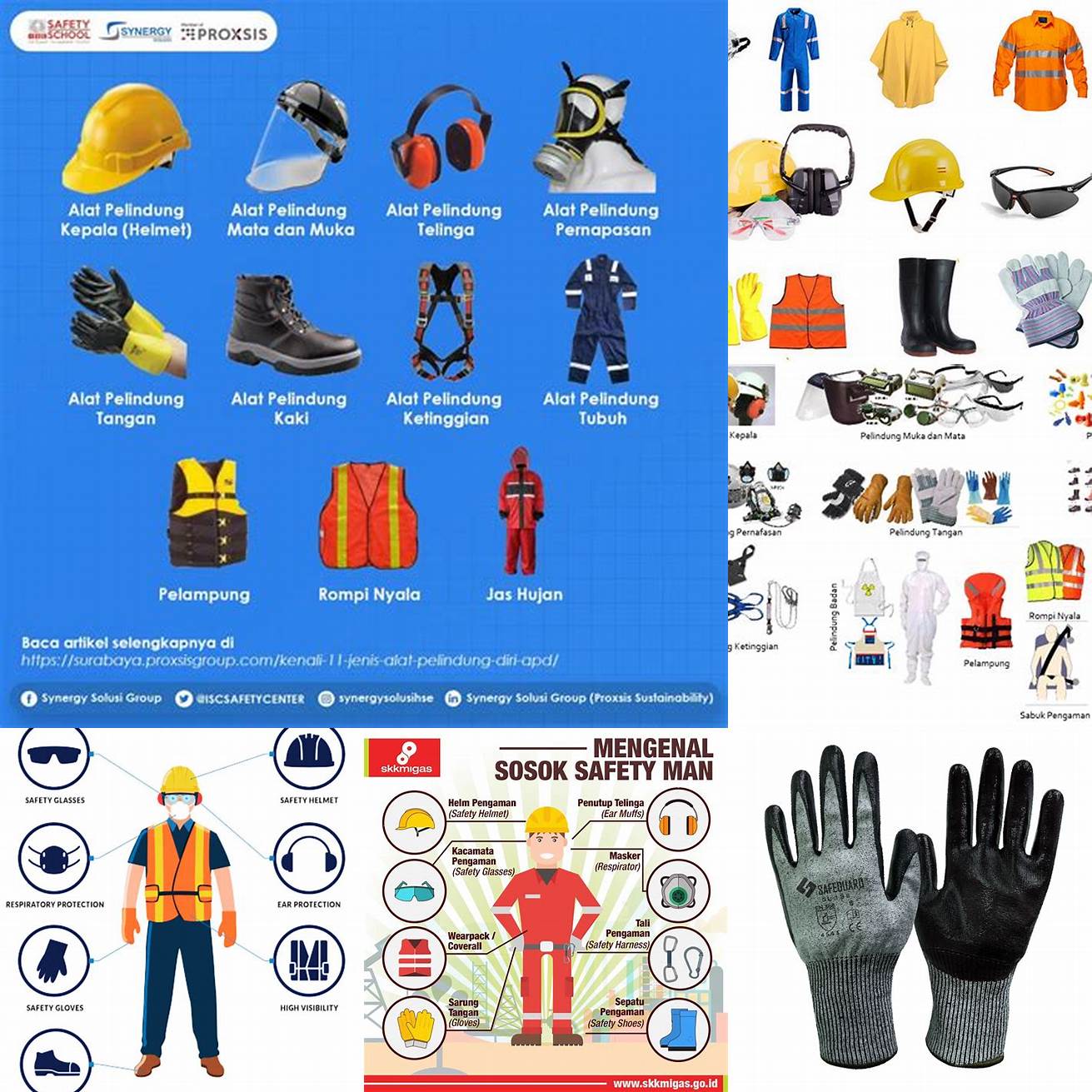 Kenakan peralatan pelindung seperti sarung tangan jika bekerja dengan alat atau benda berbahaya