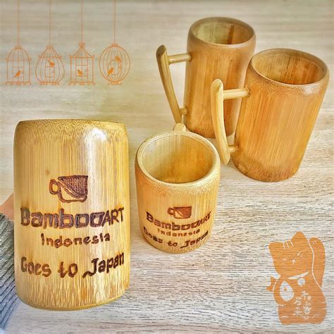Kerajinan Gelas Bambu Indonesia