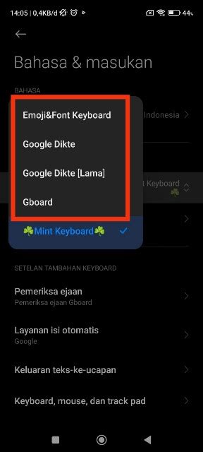 Keyboard Bawaan