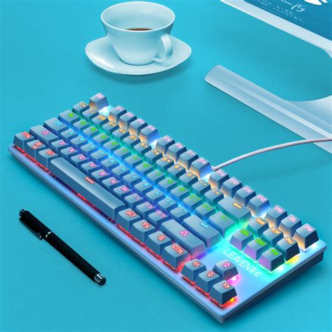 Keyboard with Blue Backlight
