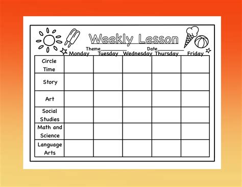 Keystone 3 Stars Printable Weekly Preschool Lesson Plans
