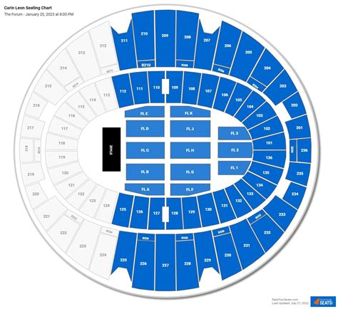 Kia Forum Seating Chart With Seat Numbers