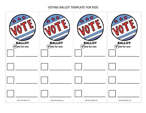 Kids Voting Ballot Printable