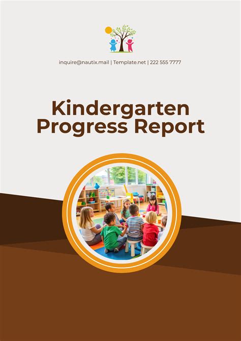 Kindergarten Progress Report Template