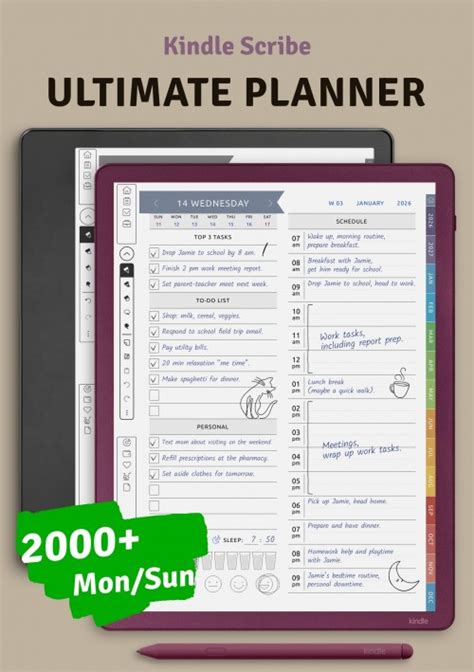 Kindle Scribe Planner Templates