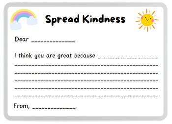 Kindness Notes Template