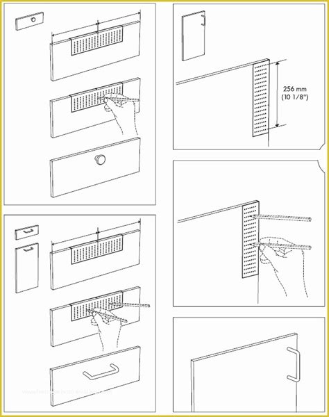 Kitchen Drawer Handle Template
