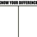 Know The Difference Meme Template