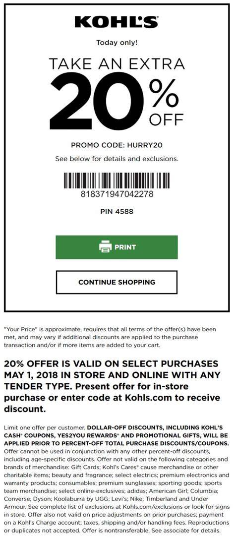 Kohl's Coupons 30 Off Coupon Code 2016 Printable