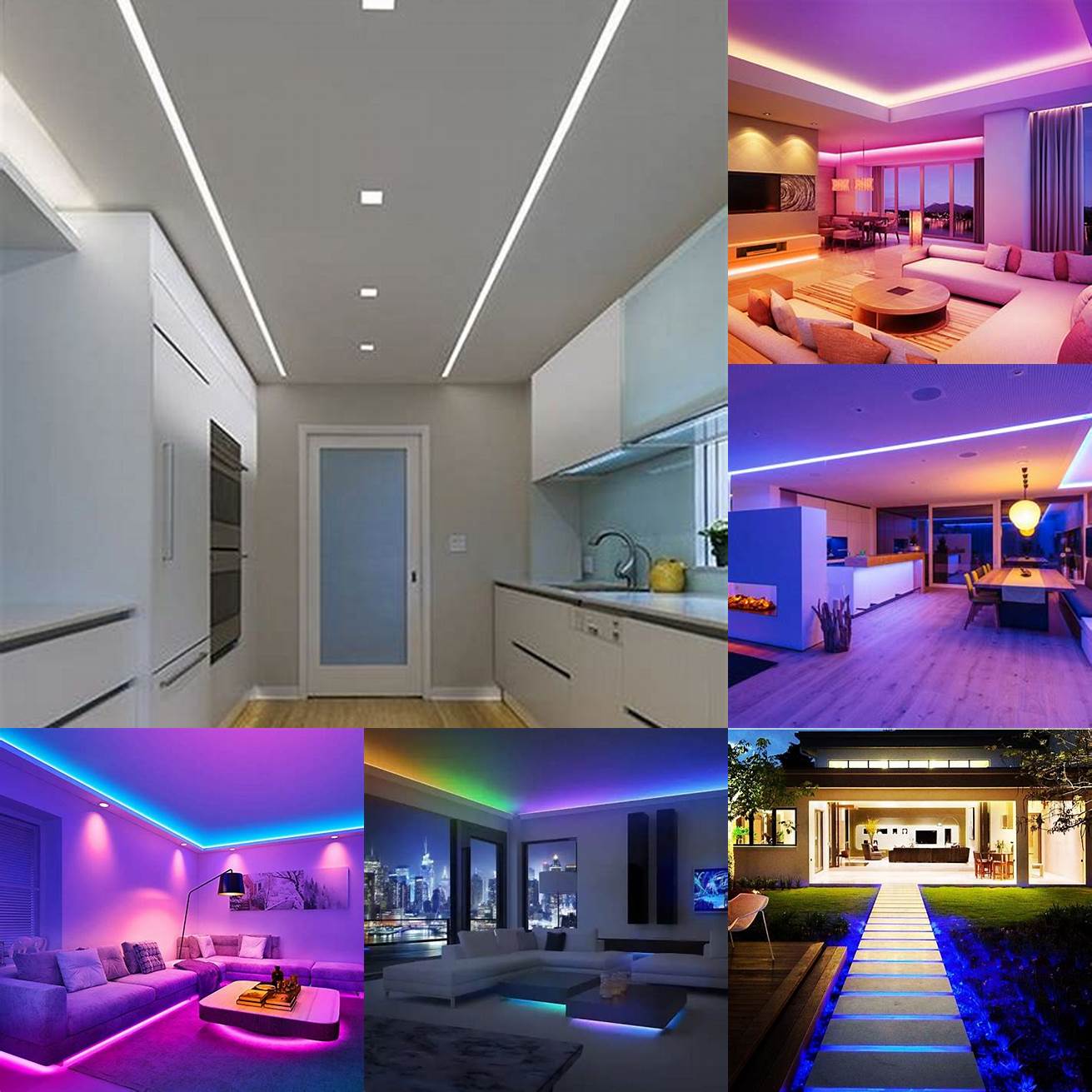 LED strip lights for a modern touch
