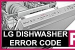 LG Dishwasher Error Code A&E