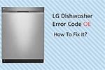 LG Dishwasher OE Error Fix