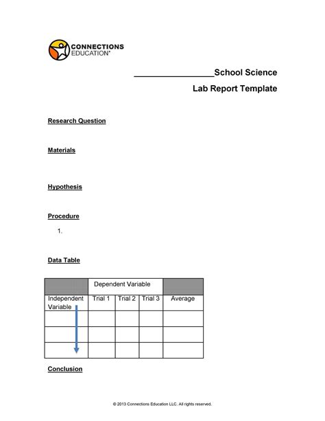 Lab Report Word Template