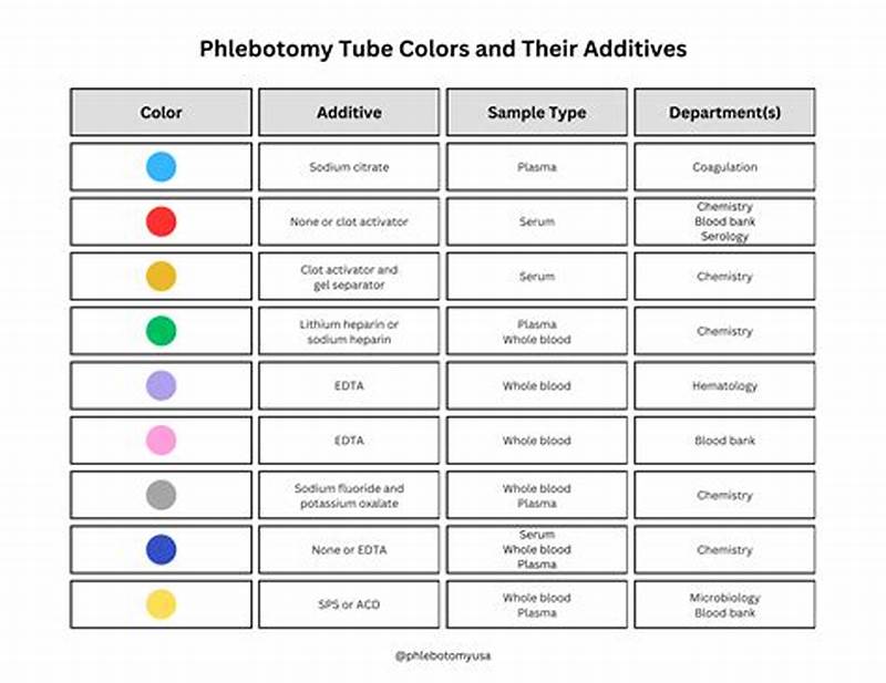 Lab Tube Color Chart